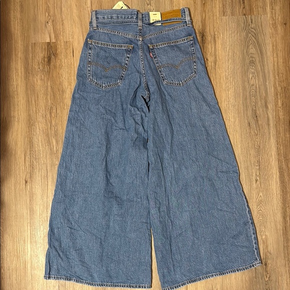 Levi's XL SUPERWIDE High Waist Blue Flare Wide Leg Jeans - Picture 5 of 9
